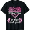 thumbnail image 1 of Womens 24 Year in Spanish, Hecha en 2000 24 Siendo Genial T-Shirt, 1 of 3