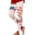 thumbnail image 1 of Womens 250th Anniversary Pajama United States USA Flag Print Wide Leg Leggings Elastic High Waist Relaxed Fit Comfy Yoga Pants, #01 Pink, M, 1 of 5