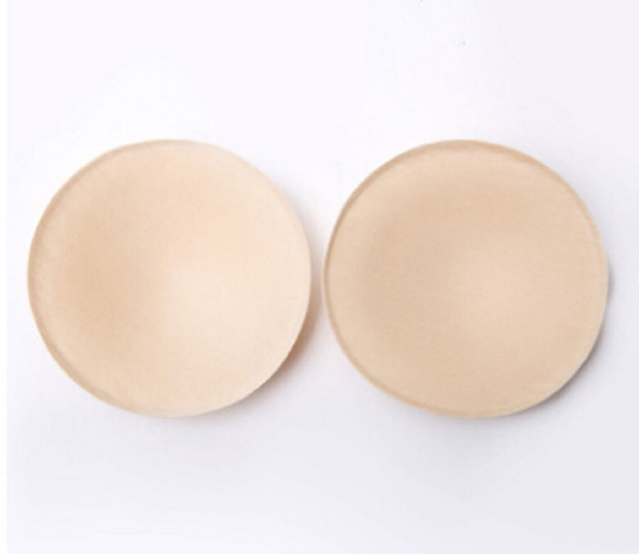 Womens 2PCS Bra Pads Triangle/Round Shapes Sewn Pads Bra Replacement Inserts  Liner Universal Fit Pads 