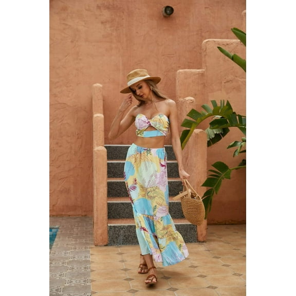 Womens 2pcs Long Skirt Set