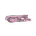 thumbnail image 1 of Womens 3/4" (20 mm) Western Cowgirl Rhinestone Studded Skinny Faux Ostrich Leather Belt, 1 of 2