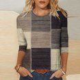 thumbnail image 1 of Womens 3/4 Sleeve Shirts Clearance Womens Tops Casual Plus Size Fitted Cute Summer Tops for Women Floral Womens T Shirts Casual Graphic Dressy clearance my orders, 1 of 5