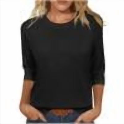 Womens 3/4 Sleeve Top Fall Casual Basic Tees Loose Fit Crewneck Sleep Lounge T-Shirt