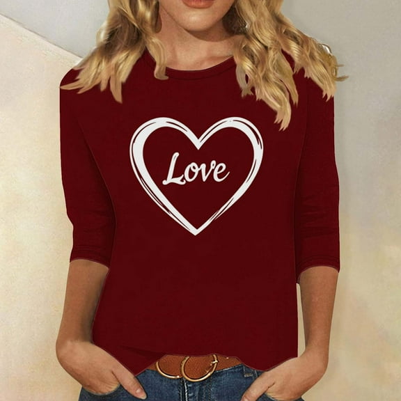 Womens 3/4 Sleeve Tops Casual Summer Blouses for Women 2025 Boho Womens T Shirts Loose Fit Boho Womens T Shirts Loose Fit Graphic Funny reorder