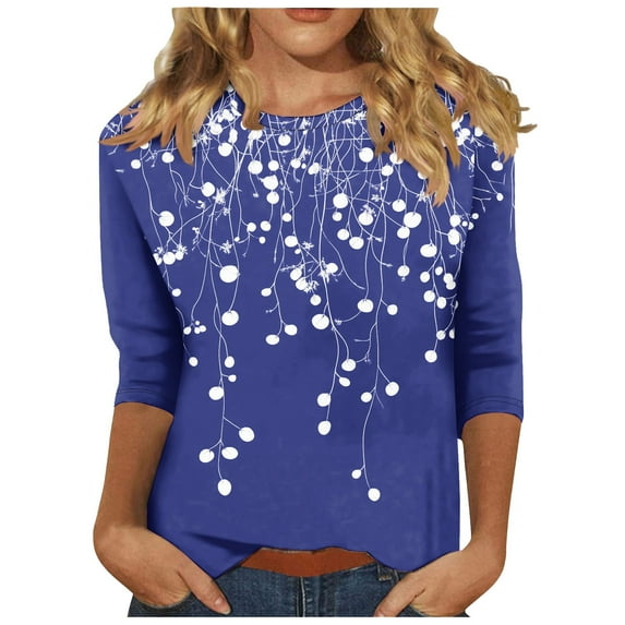 SHE IS Womens 3/4 Sleeve Tops, Long Sleeve Shirts for Women Black Plus Womens Long Sleeve Tops Dressy Casual White Long Sleeve Blouses for Women Plus Size Plus Size Graphic Tees for Women 4x-5x