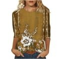 thumbnail image 1 of SHE IS Womens 3/4 Sleeve Tops, Long Sleeve Shirts for Women Plus Size 4x Womens Long Sleeve Tops Casual Dressy Lace Blouses for Women Dressy Elegant Womens Tunic Tops 3/4 Sleeve for Leggings, 1 of 4