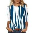 thumbnail image 1 of SHE IS Womens 3/4 Sleeve Tops, Shirts for Women Long Sleeve Pack Fashion Tops for Women Trendy Cropped Long Sleeve Shirts for Women Plus Size 3x Basic Tees for Women Loose Fit Cotton, 1 of 5