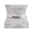 thumbnail image 1 of Womens 3/8" Skinny leather belt with Rhinestone rectangular buckle, 1 of 1