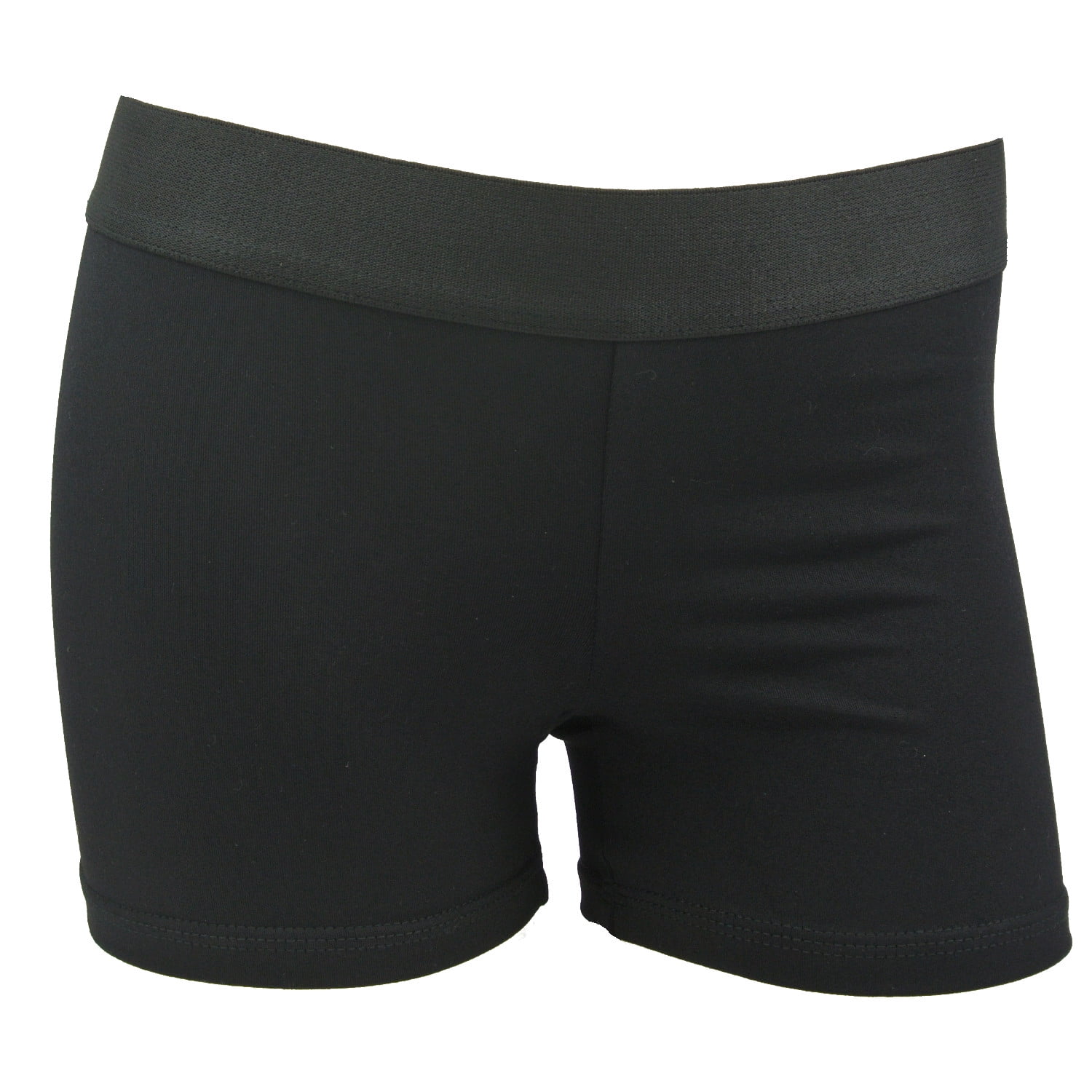 Womens 3 Inch Spandex Compression Shorts (Black, Small)