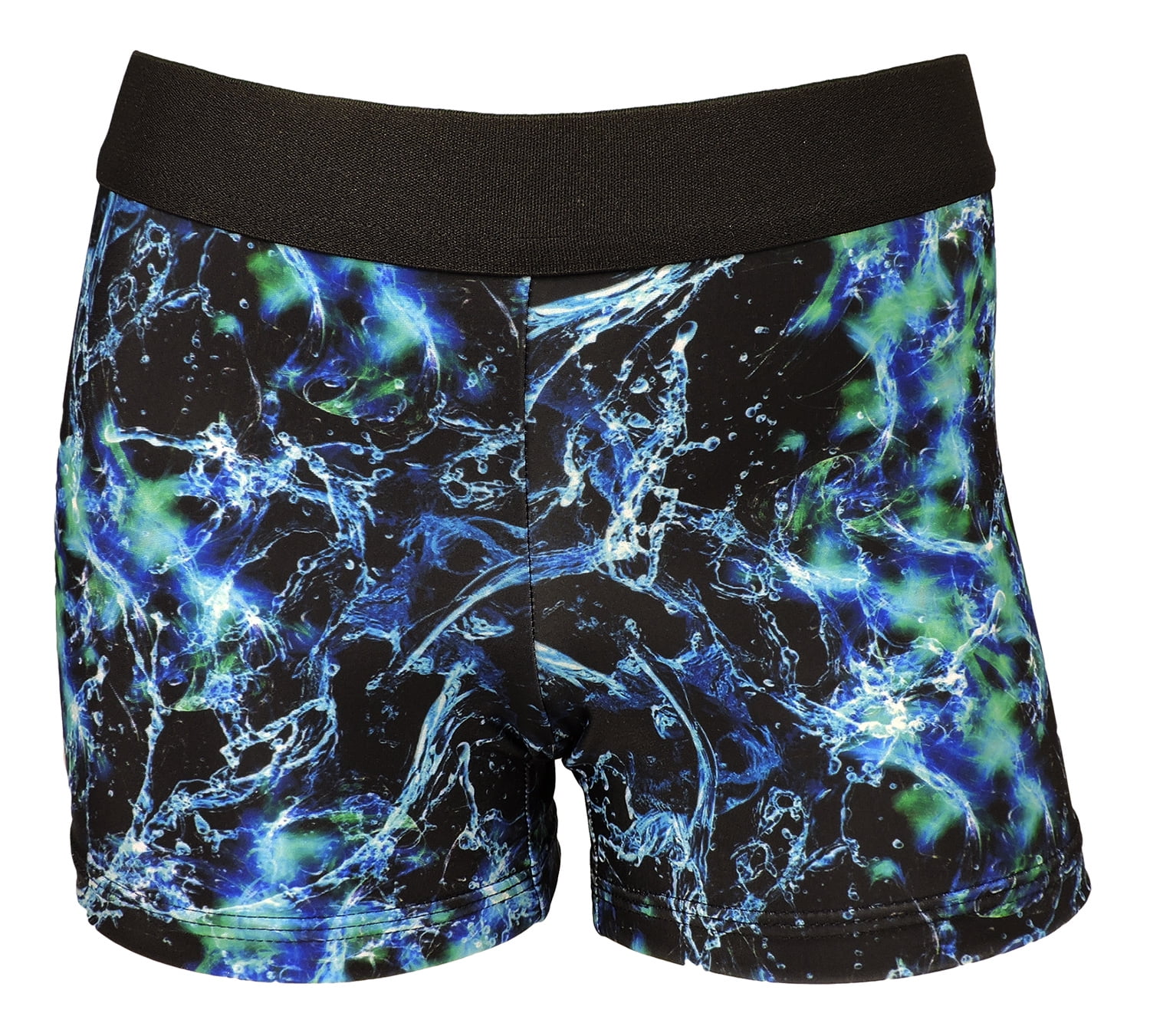 Womens 3 Inch Spandex Compression Shorts (Dark Water, Medium)