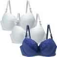 thumbnail image 1 of Womens 3 Pack Everyday Bras, Bras for Women No Underwire - Seamless Bras for Women, Wireless Bra, Full Coverage Everyday Bra S-2XL, 1 of 3