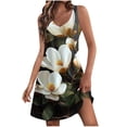thumbnail image 1 of Womens 3D Floral Pattern Dress for Summer Casual Baggy Sleeveless Tank Dresses Outing Holiday Beach Sundress 2025, 1 of 5