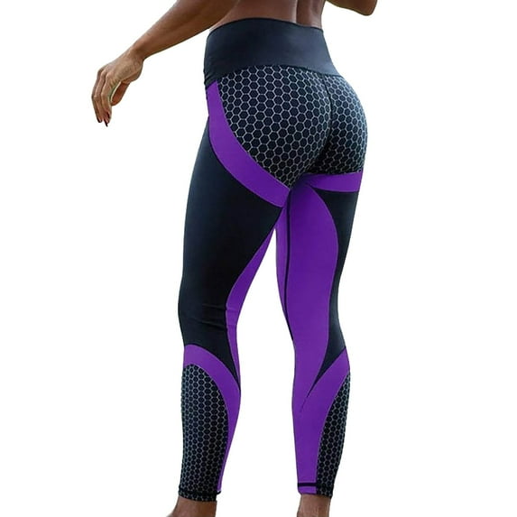 Womens 3D Print Skinny Workout Gym Leggings Sports Training Cropped Yoga Pants