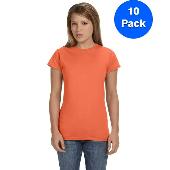 Womens 4.5 oz. SoftStyle Junior Fit T-Shirt 10 Pack