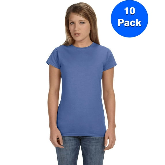 Womens 4.5 oz. SoftStyle Junior Fit T-Shirt 10 Pack