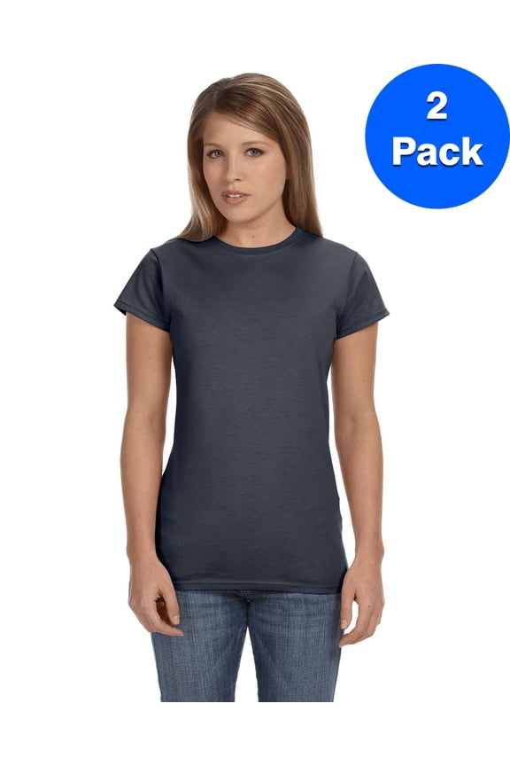 Womens 4.5 oz. SoftStyle Junior Fit T-Shirt 2 Pack