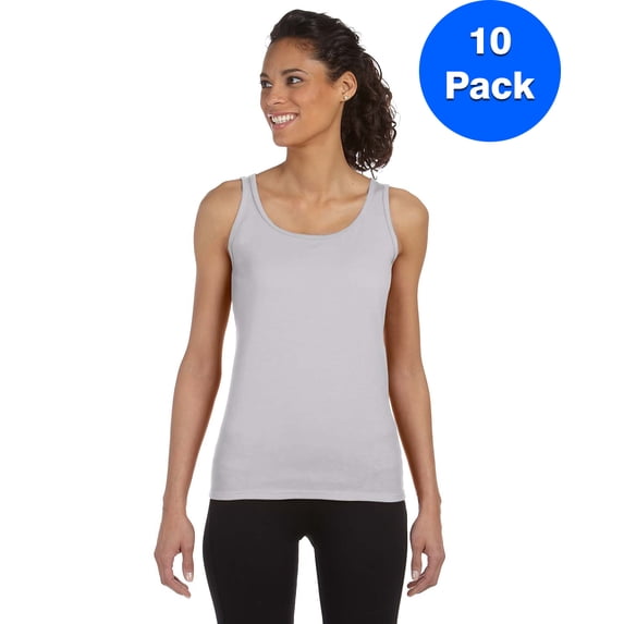 Womens 4.5 oz. SoftStyle Junior Fit Tank Top 10 Pack