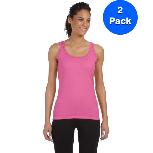 Womens 4.5 oz. SoftStyle Junior Fit Tank Top 2 Pack
