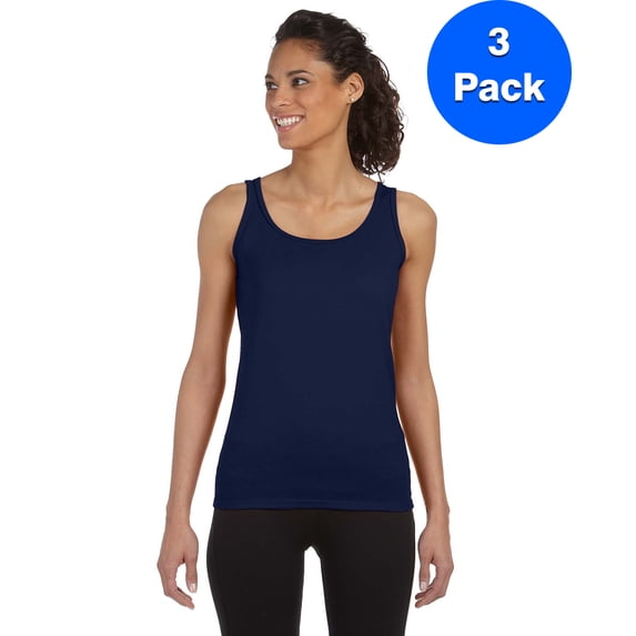 Womens 4.5 oz. SoftStyle Junior Fit Tank Top 3 Pack