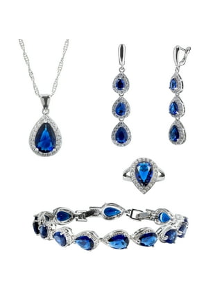 Trend Silver Lab Created Sapphire Aquamarine Stone Fine Jewelry