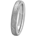 thumbnail image 1 of Womens 4MM Tungsten Satin Finished Slash Wedding Band - Womens Ring, 1 of 4
