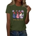 thumbnail image 1 of Womens 4Th Of July Outfit, Short Sleeve Tops Lightweight Soft Casual Summer Outfits Clothes Tops Outfits Red White And Blue Shirts For Women Shirts Tops American Tank Shirts (XL, Army Green) ZMTing, 1 of 4