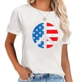 thumbnail image 1 of Womens 4Th Of July Shirt. Peace Sign Symbol American USA Flag Gift T-Shirt, 1 of 5