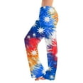 thumbnail image 1 of Womens 4th of July Pajama Pants Patriotic Star and Stripes Print Pj Pants Soft Sleepwear 4th of July Pants, 1 of 6