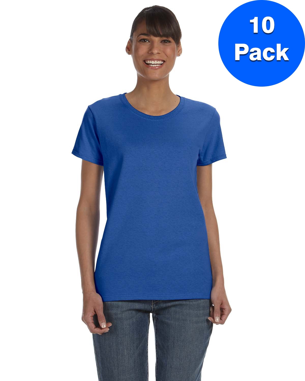 Womens 5.3 oz. Heavy Cotton Missy Fit T-Shirt 10 Pack