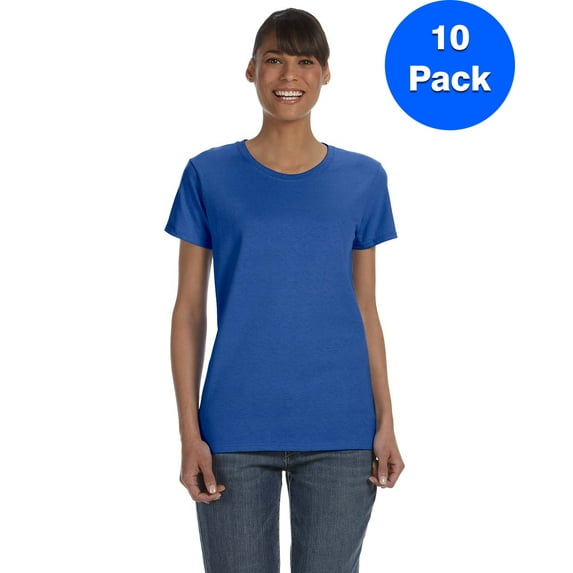 Womens 5.3 oz. Heavy Cotton Missy Fit T-Shirt 10 Pack