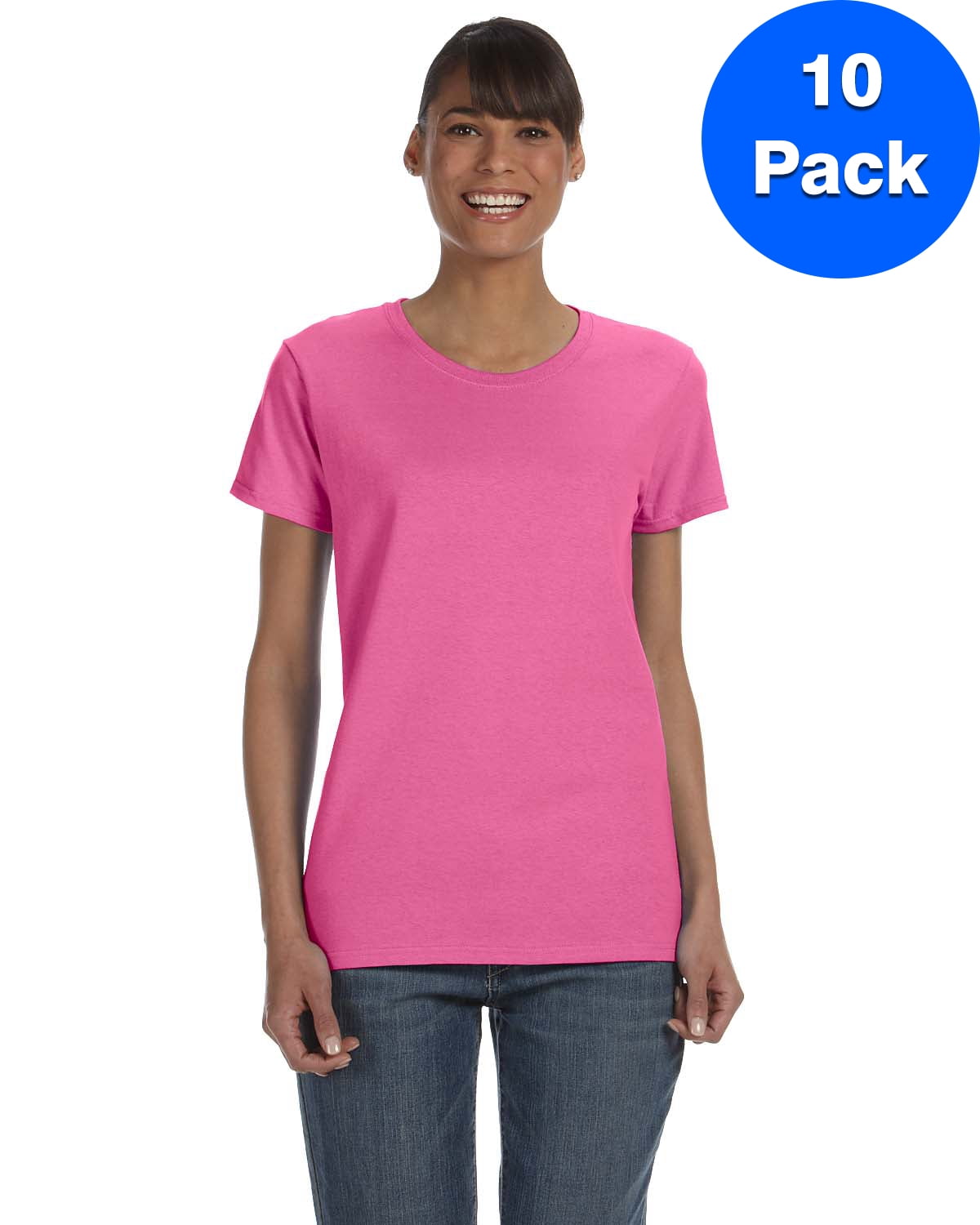 Womens 5.3 oz. Heavy Cotton Missy Fit T-Shirt 10 Pack