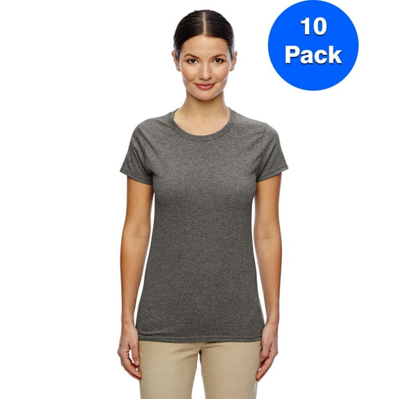 Womens 5.3 oz. Heavy Cotton Missy Fit T-Shirt 10 Pack