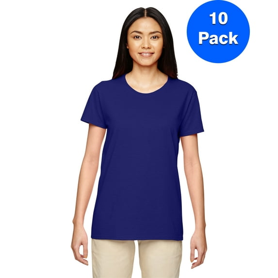 Womens 5.3 oz. Heavy Cotton Missy Fit T-Shirt 10 Pack