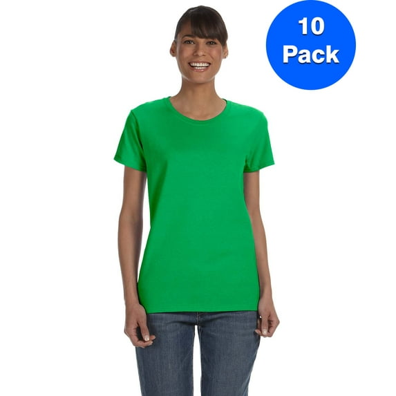 Womens 5.3 oz. Heavy Cotton Missy Fit T-Shirt 10 Pack