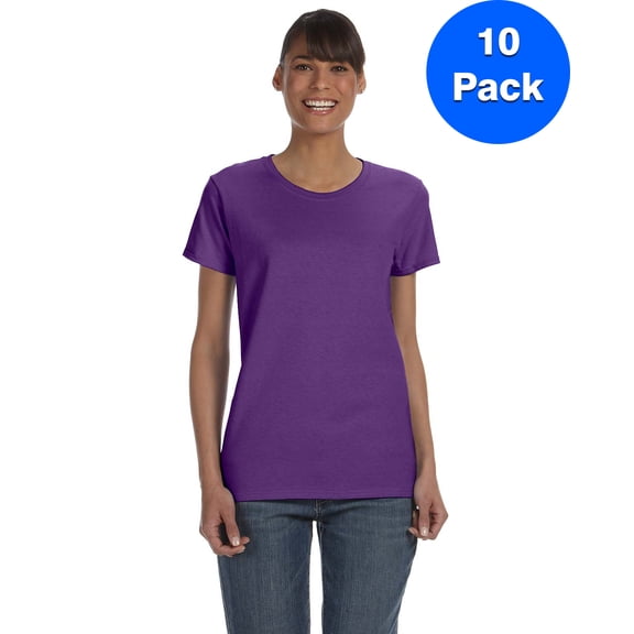 Womens 5.3 oz. Heavy Cotton Missy Fit T-Shirt 10 Pack