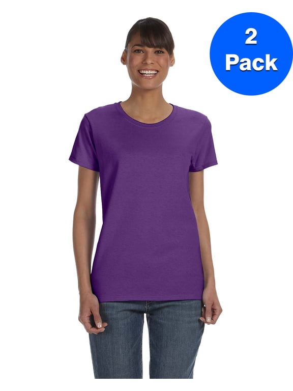 Womens 5.3 oz. Heavy Cotton Missy Fit T-Shirt 2 Pack