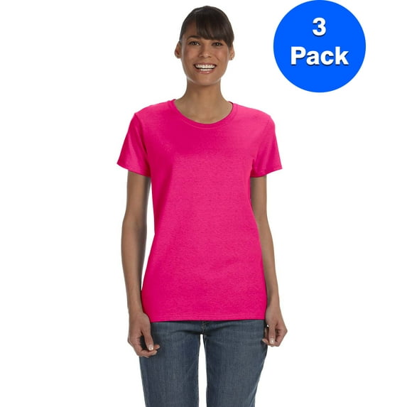 Womens 5.3 oz. Heavy Cotton Missy Fit T-Shirt 3 Pack