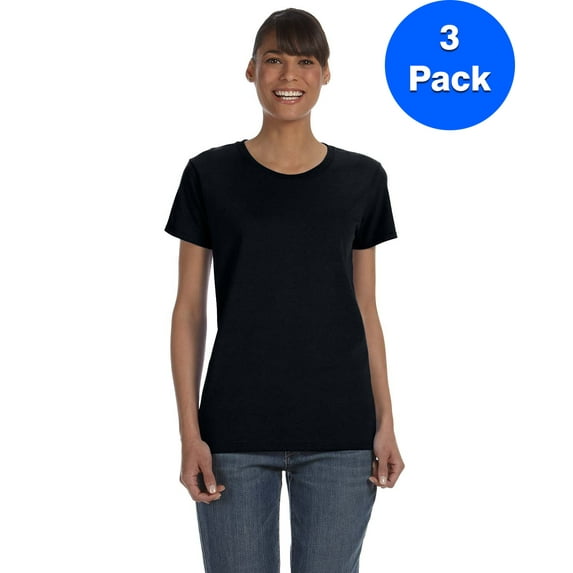 Womens 5.3 oz. Heavy Cotton Missy Fit T-Shirt 3 Pack