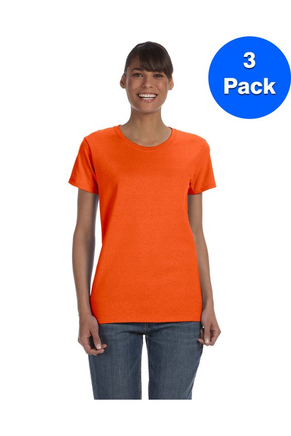 Womens 5.3 oz. Heavy Cotton Missy Fit T-Shirt 3 Pack