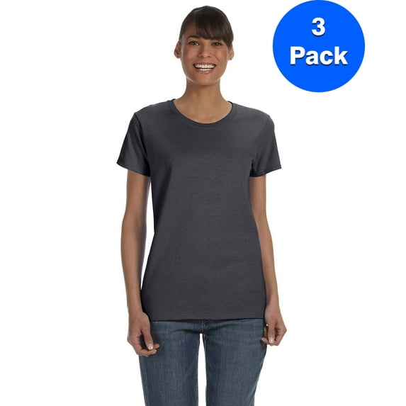 Womens 5.3 oz. Heavy Cotton Missy Fit T-Shirt 3 Pack