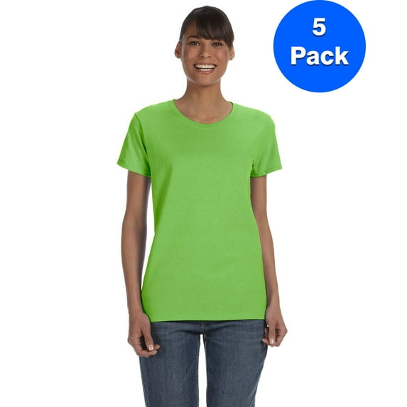 Womens 5.3 oz. Heavy Cotton Missy Fit T-Shirt 5 Pack