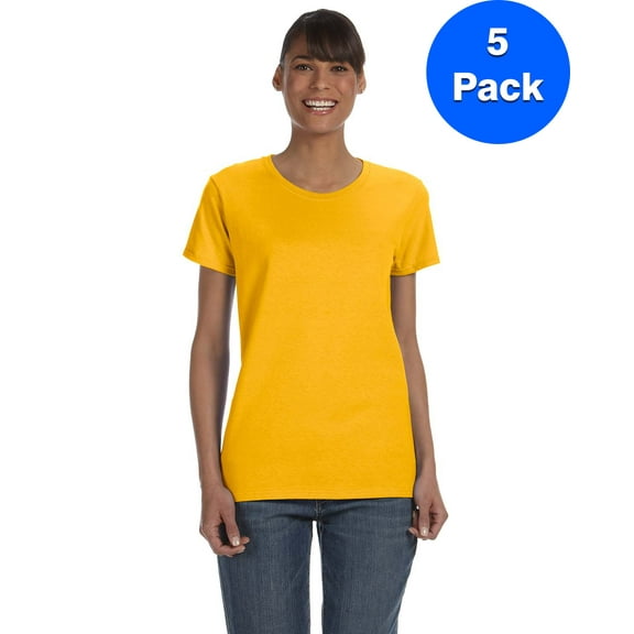 Womens 5.3 oz. Heavy Cotton Missy Fit T-Shirt 5 Pack