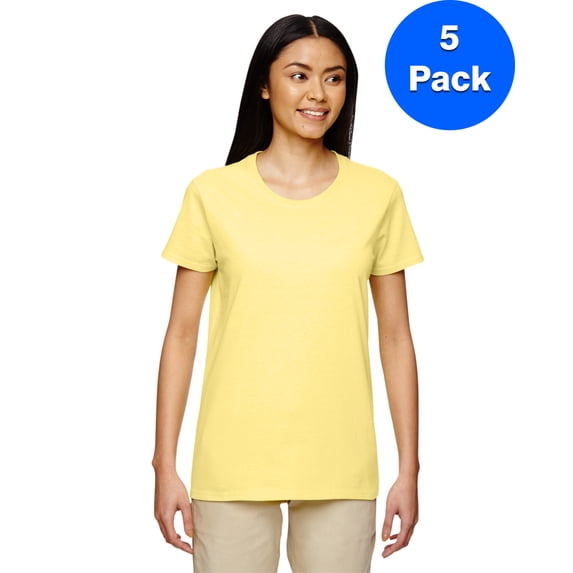 Womens 5.3 oz. Heavy Cotton Missy Fit T-Shirt 5 Pack