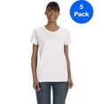 thumbnail image 1 of Womens 5.3 oz. Heavy Cotton Missy Fit T-Shirt 5 Pack, 1 of 2