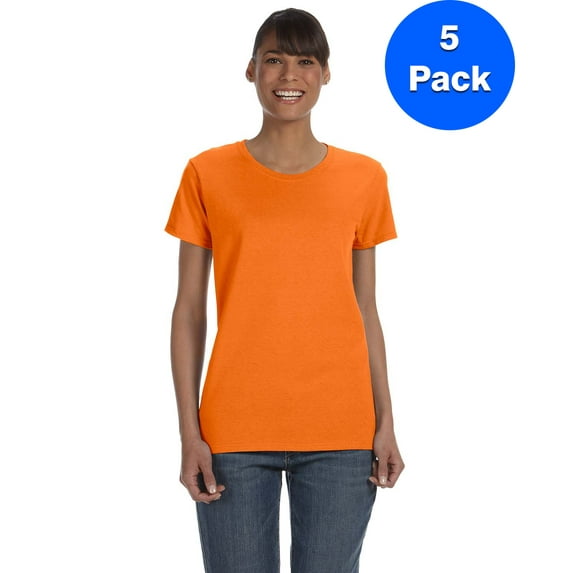 Womens 5.3 oz. Heavy Cotton Missy Fit T-Shirt 5 Pack