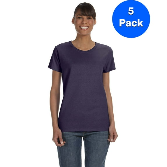 Womens 5.3 oz. Heavy Cotton Missy Fit T-Shirt 5 Pack