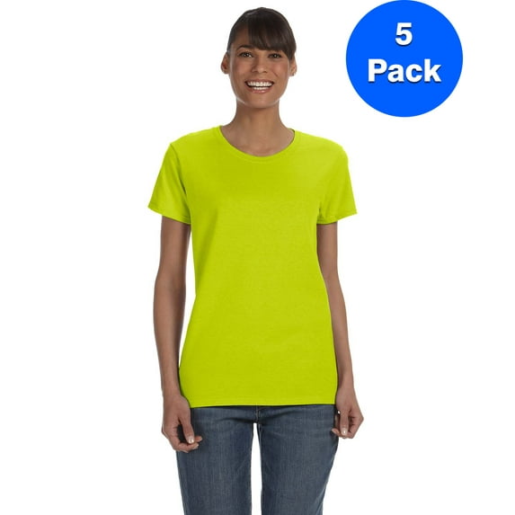 Womens 5.3 oz. Heavy Cotton Missy Fit T-Shirt 5 Pack