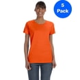thumbnail image 1 of Womens 5.3 oz. Heavy Cotton Missy Fit T-Shirt 5 Pack, 1 of 2