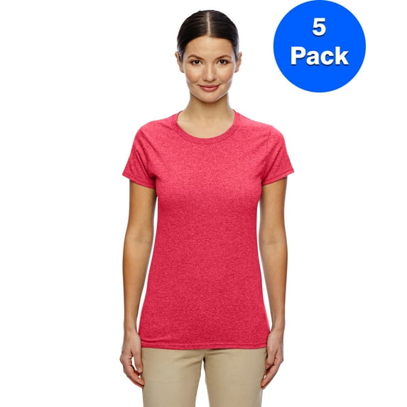 Womens 5.3 oz. Heavy Cotton Missy Fit T-Shirt 5 Pack