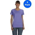 thumbnail image 1 of Womens 5.3 oz. Heavy Cotton Missy Fit T-Shirt 5 Pack, 1 of 2